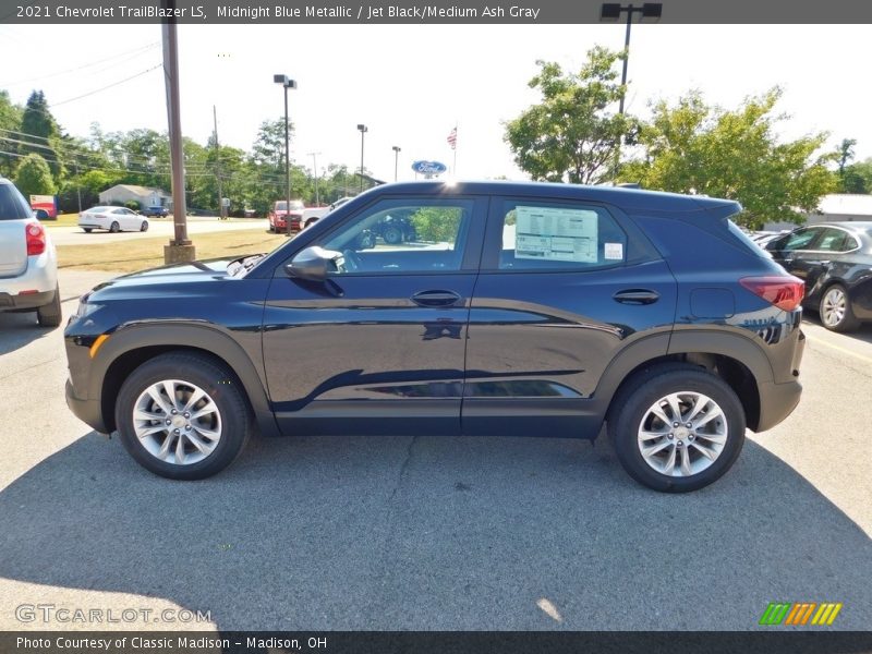 Midnight Blue Metallic / Jet Black/Medium Ash Gray 2021 Chevrolet TrailBlazer LS