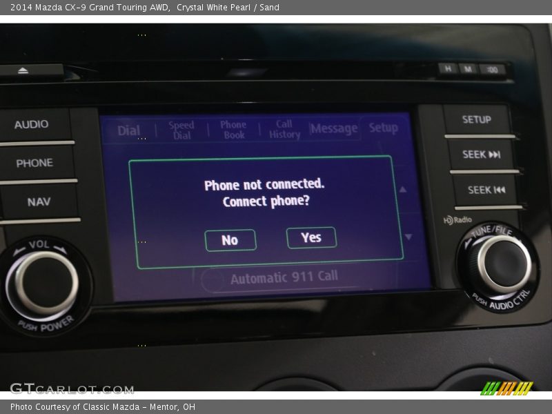 Crystal White Pearl / Sand 2014 Mazda CX-9 Grand Touring AWD