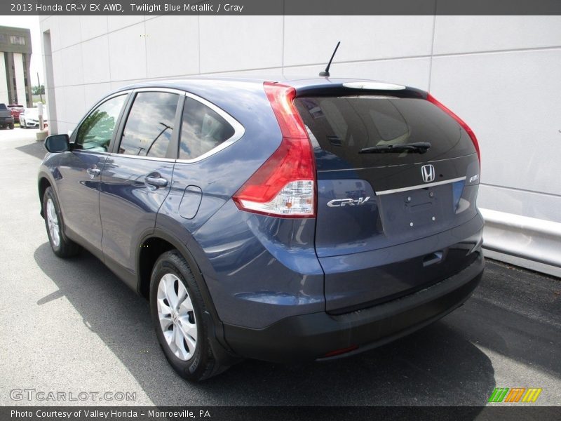 Twilight Blue Metallic / Gray 2013 Honda CR-V EX AWD