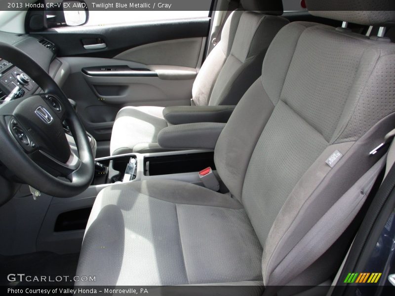 Twilight Blue Metallic / Gray 2013 Honda CR-V EX AWD