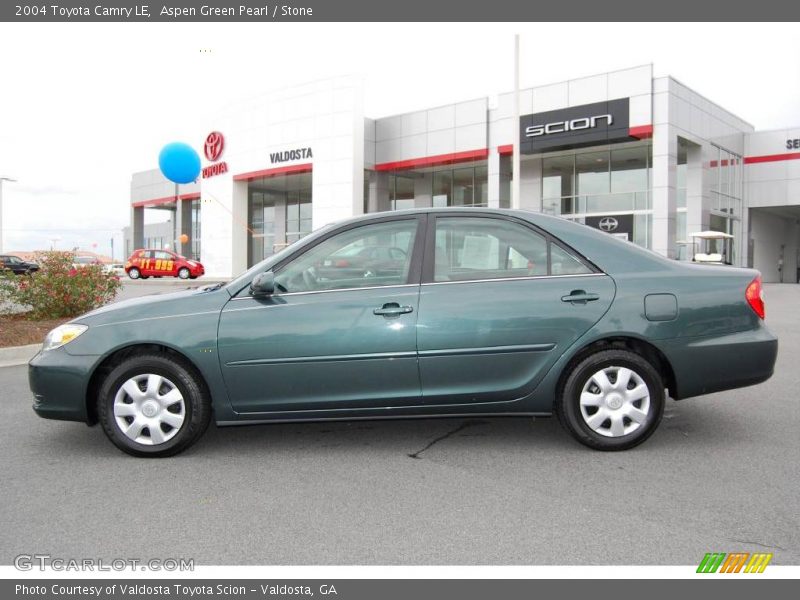 Aspen Green Pearl / Stone 2004 Toyota Camry LE