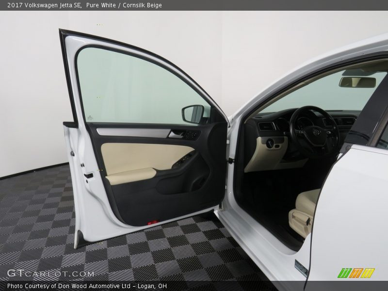 Pure White / Cornsilk Beige 2017 Volkswagen Jetta SE