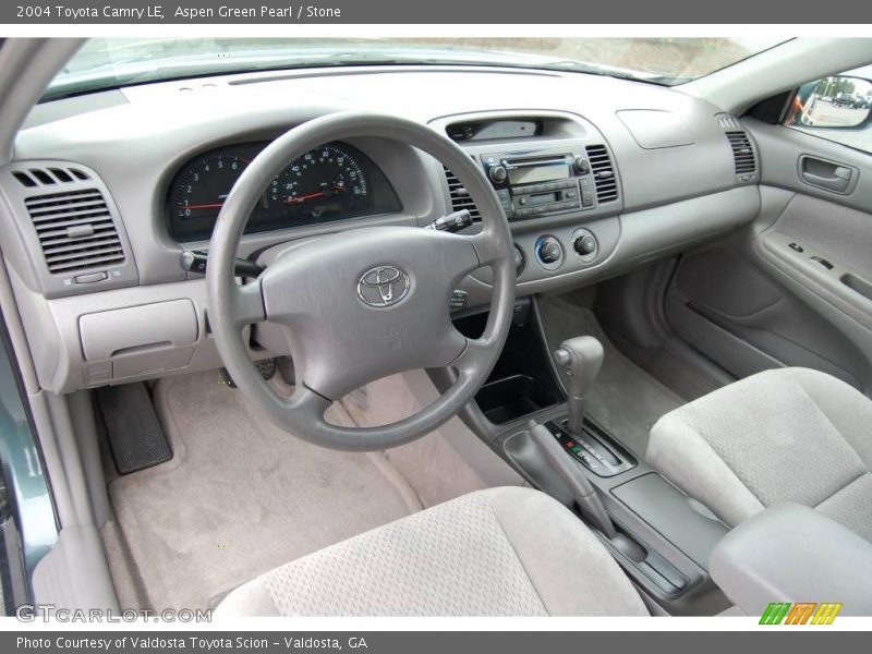 Aspen Green Pearl / Stone 2004 Toyota Camry LE