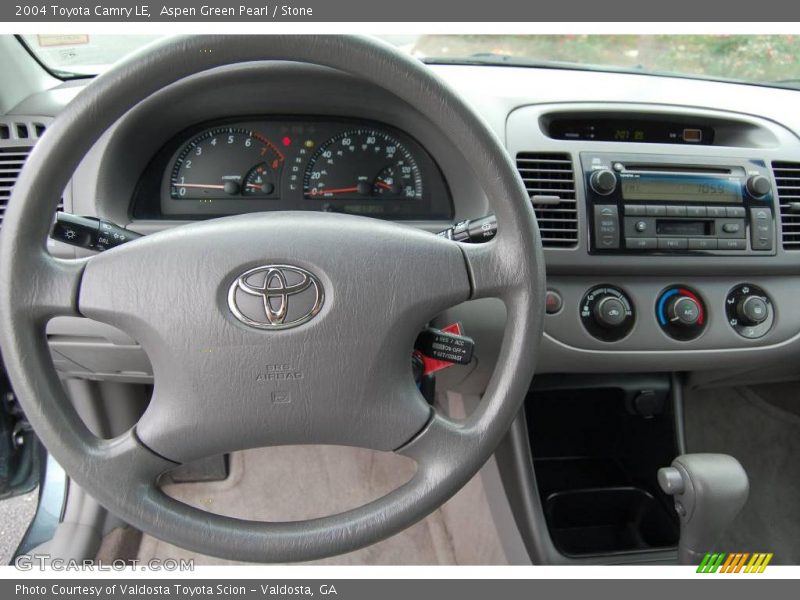 Aspen Green Pearl / Stone 2004 Toyota Camry LE