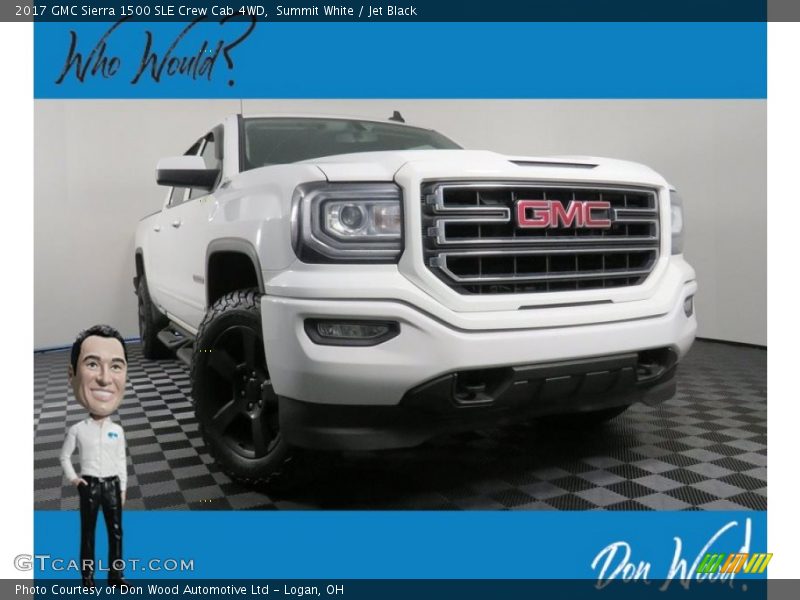 Summit White / Jet Black 2017 GMC Sierra 1500 SLE Crew Cab 4WD