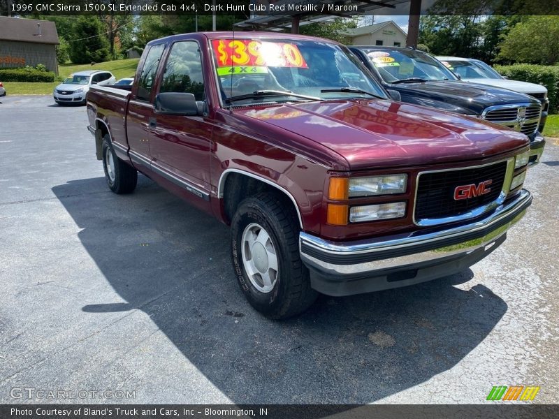 Dark Hunt Club Red Metallic / Maroon 1996 GMC Sierra 1500 SL Extended Cab 4x4