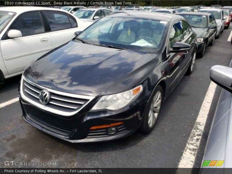 Deep Black Metallic / Cornsilk Beige Two Tone 2010 Volkswagen CC Sport