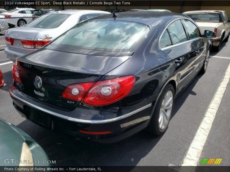 Deep Black Metallic / Cornsilk Beige Two Tone 2010 Volkswagen CC Sport