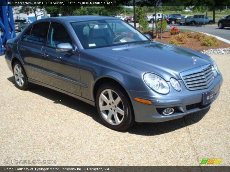 Platinum Blue Metallic / Ash 2007 Mercedes-Benz E 350 Sedan