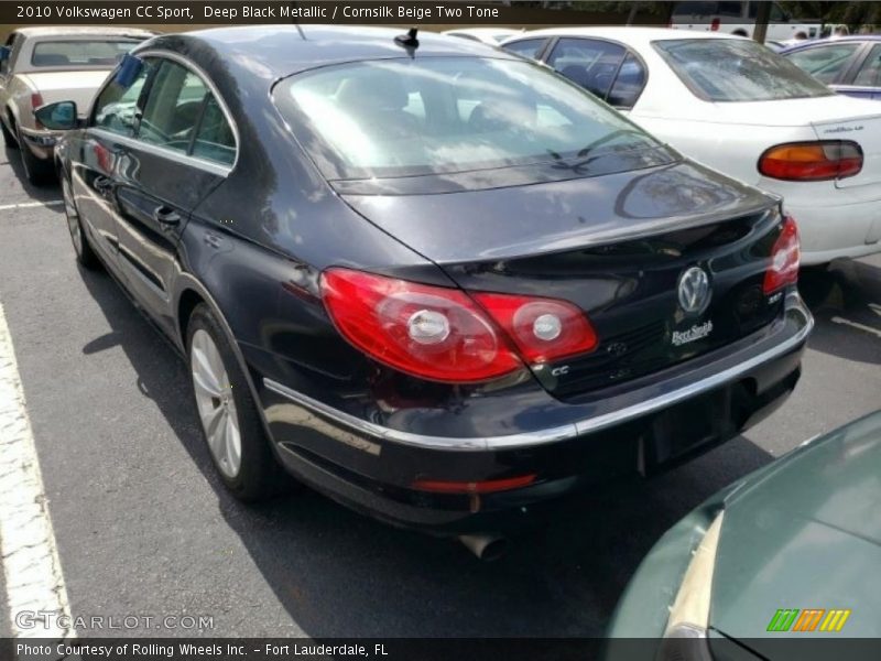 Deep Black Metallic / Cornsilk Beige Two Tone 2010 Volkswagen CC Sport