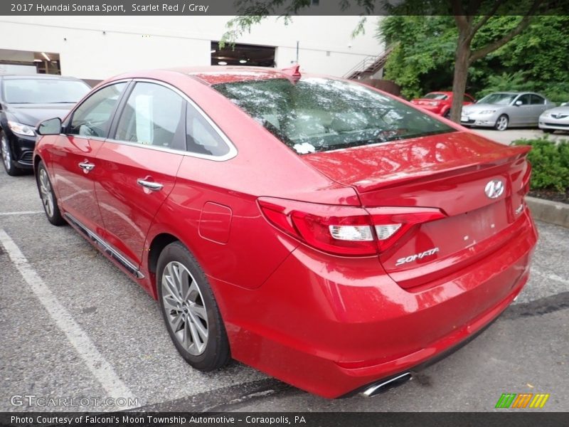 Scarlet Red / Gray 2017 Hyundai Sonata Sport