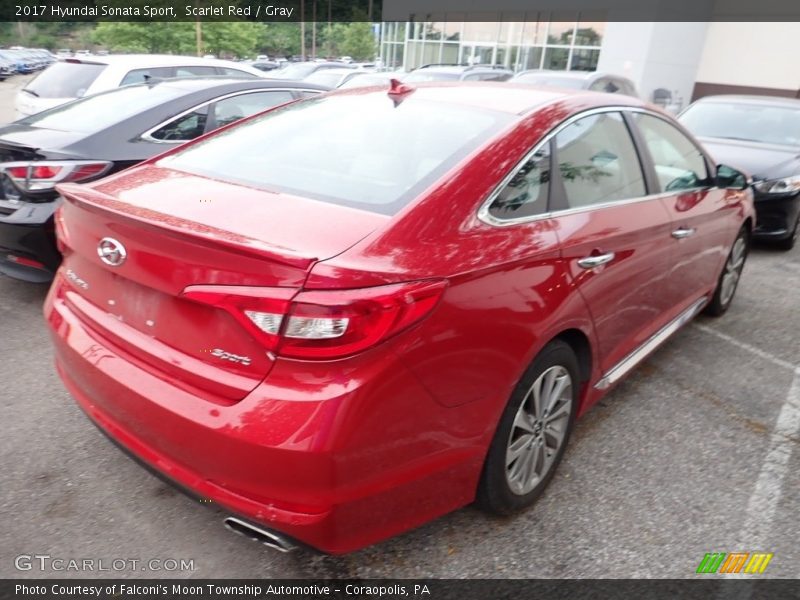 Scarlet Red / Gray 2017 Hyundai Sonata Sport