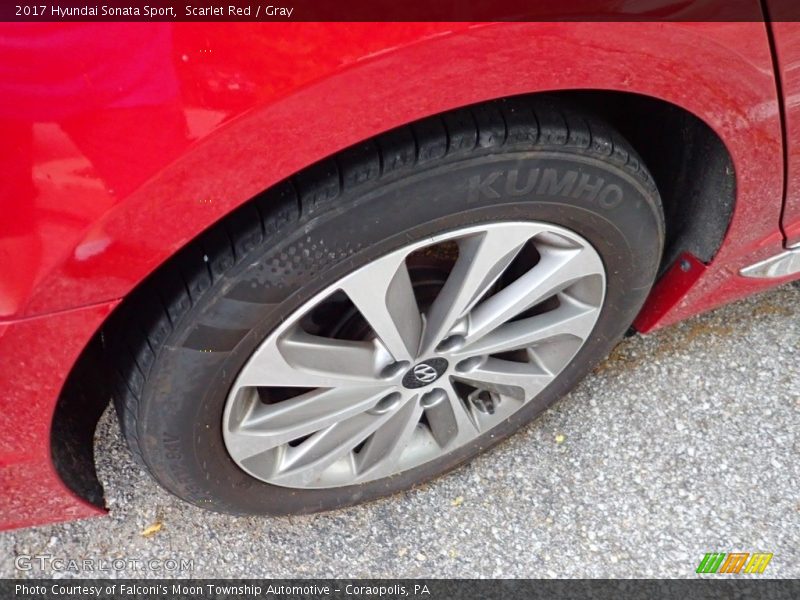 Scarlet Red / Gray 2017 Hyundai Sonata Sport