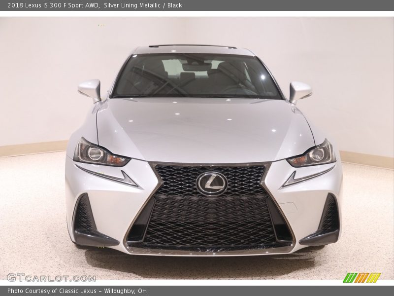 Silver Lining Metallic / Black 2018 Lexus IS 300 F Sport AWD
