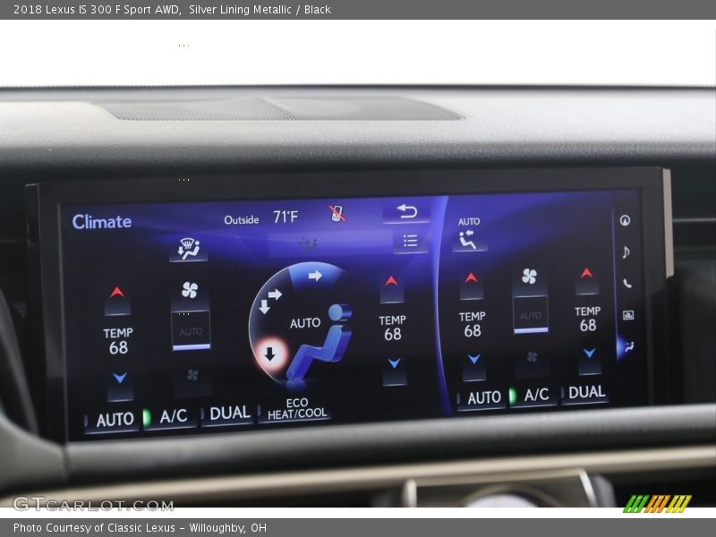 Silver Lining Metallic / Black 2018 Lexus IS 300 F Sport AWD