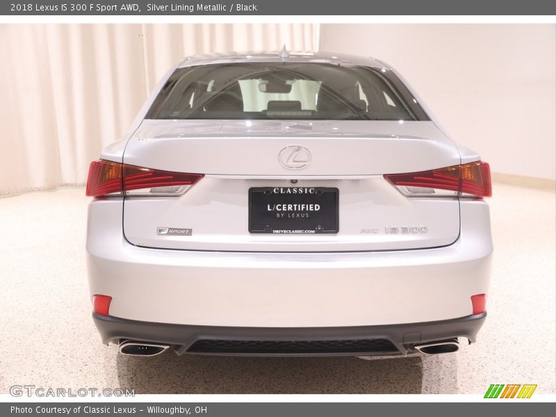 Silver Lining Metallic / Black 2018 Lexus IS 300 F Sport AWD