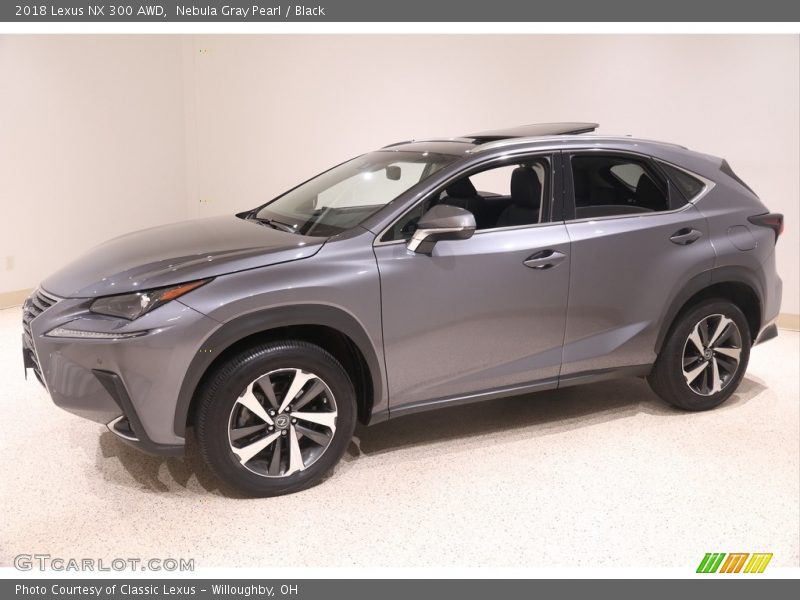 Nebula Gray Pearl / Black 2018 Lexus NX 300 AWD