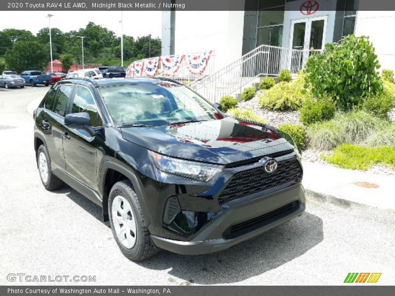 Midnight Black Metallic / Nutmeg 2020 Toyota RAV4 LE AWD