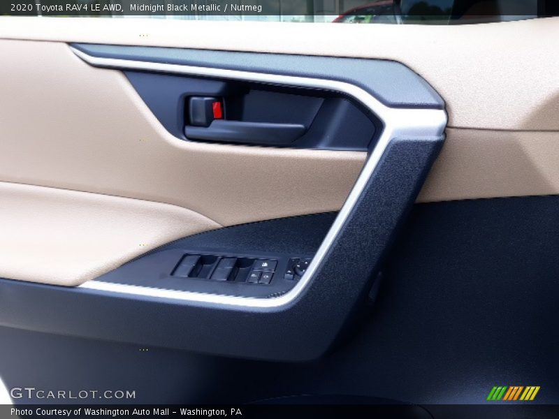 Midnight Black Metallic / Nutmeg 2020 Toyota RAV4 LE AWD