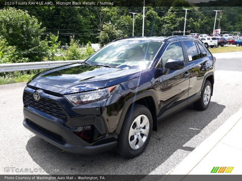 Midnight Black Metallic / Nutmeg 2020 Toyota RAV4 LE AWD