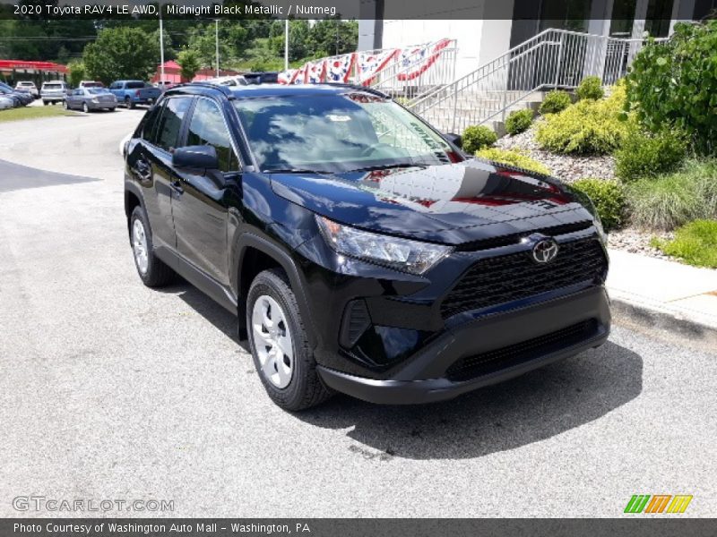 Midnight Black Metallic / Nutmeg 2020 Toyota RAV4 LE AWD