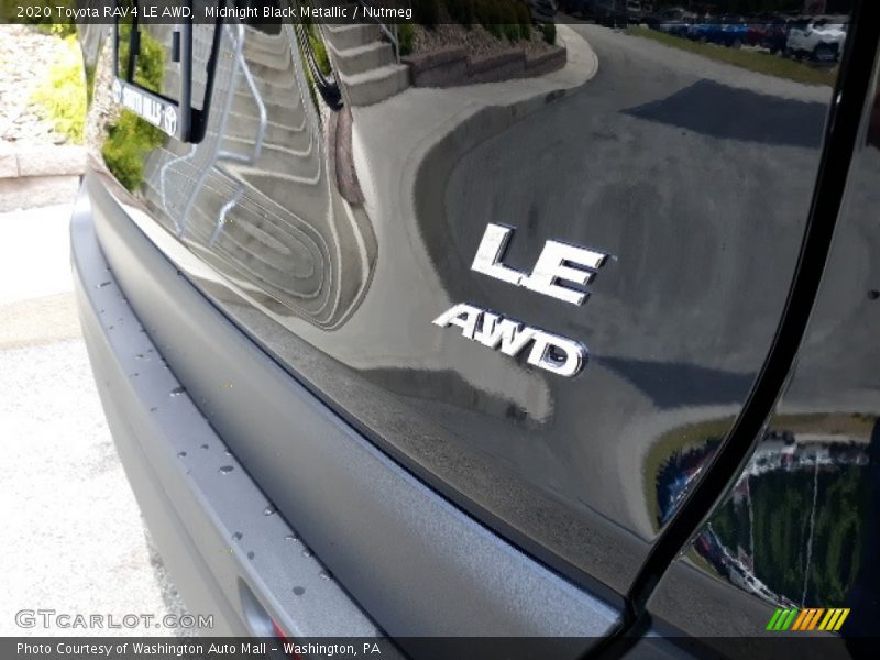 Midnight Black Metallic / Nutmeg 2020 Toyota RAV4 LE AWD