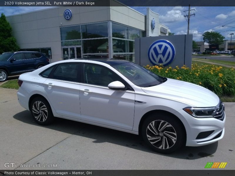 Pure White / Dark Beige 2020 Volkswagen Jetta SEL