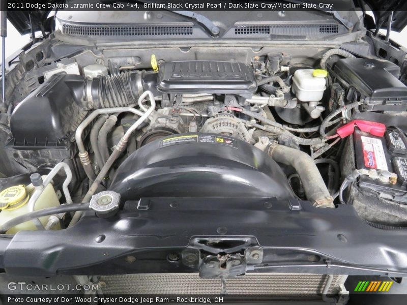 Brilliant Black Crystal Pearl / Dark Slate Gray/Medium Slate Gray 2011 Dodge Dakota Laramie Crew Cab 4x4