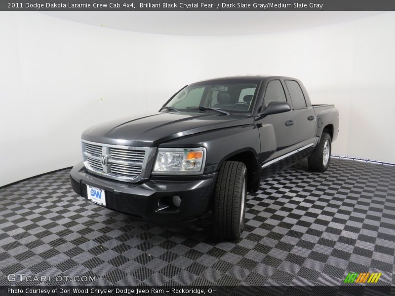 Brilliant Black Crystal Pearl / Dark Slate Gray/Medium Slate Gray 2011 Dodge Dakota Laramie Crew Cab 4x4