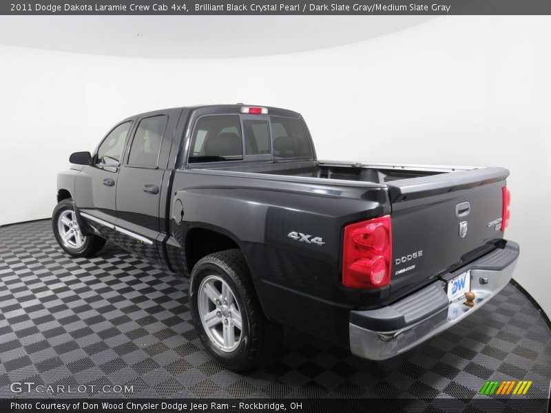 Brilliant Black Crystal Pearl / Dark Slate Gray/Medium Slate Gray 2011 Dodge Dakota Laramie Crew Cab 4x4