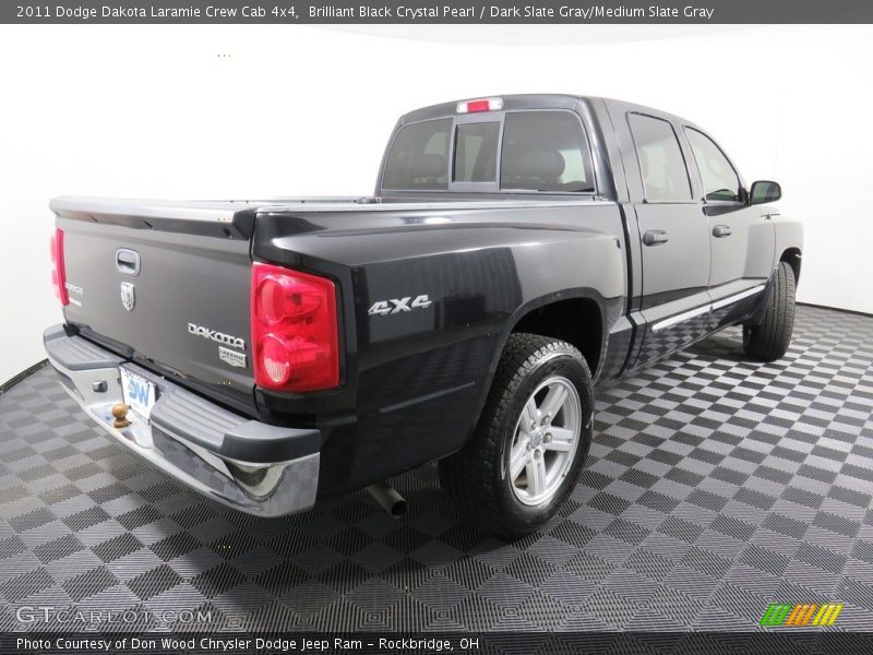 Brilliant Black Crystal Pearl / Dark Slate Gray/Medium Slate Gray 2011 Dodge Dakota Laramie Crew Cab 4x4