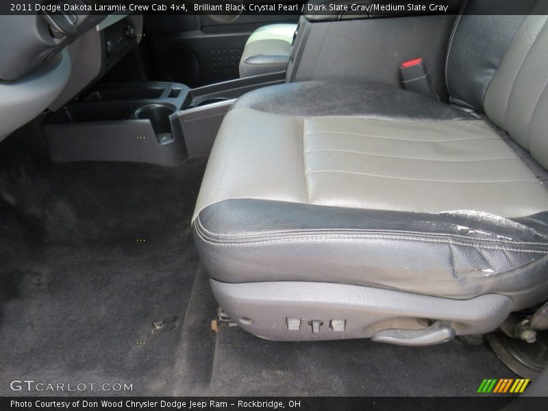 Brilliant Black Crystal Pearl / Dark Slate Gray/Medium Slate Gray 2011 Dodge Dakota Laramie Crew Cab 4x4