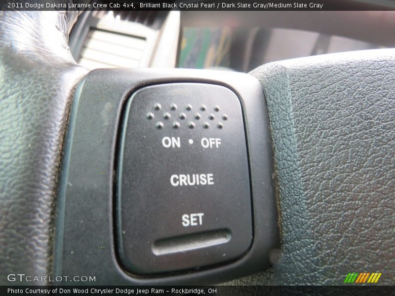 Brilliant Black Crystal Pearl / Dark Slate Gray/Medium Slate Gray 2011 Dodge Dakota Laramie Crew Cab 4x4