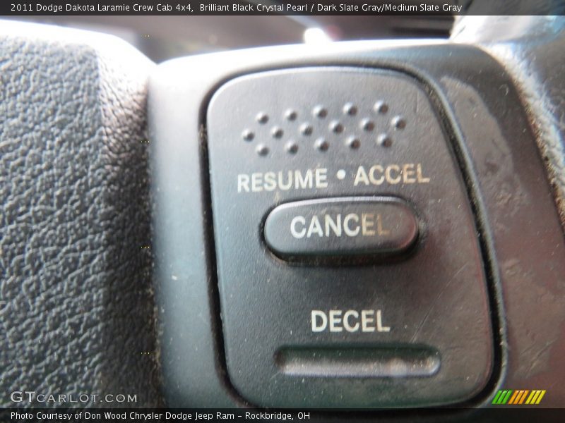 Brilliant Black Crystal Pearl / Dark Slate Gray/Medium Slate Gray 2011 Dodge Dakota Laramie Crew Cab 4x4