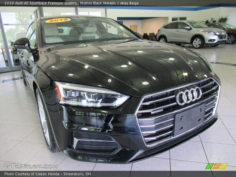 Mythos Black Metallic / Atlas Beige 2019 Audi A5 Sportback Premium quattro