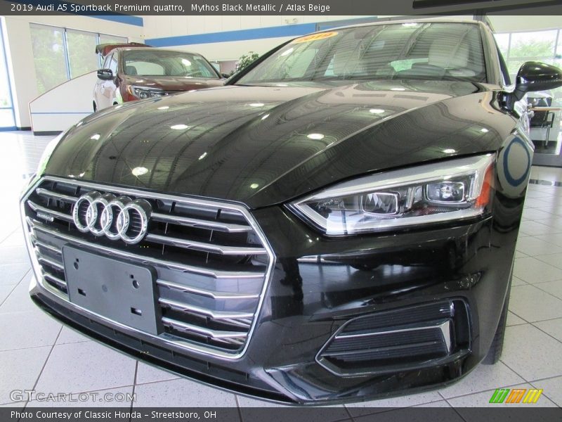 Mythos Black Metallic / Atlas Beige 2019 Audi A5 Sportback Premium quattro