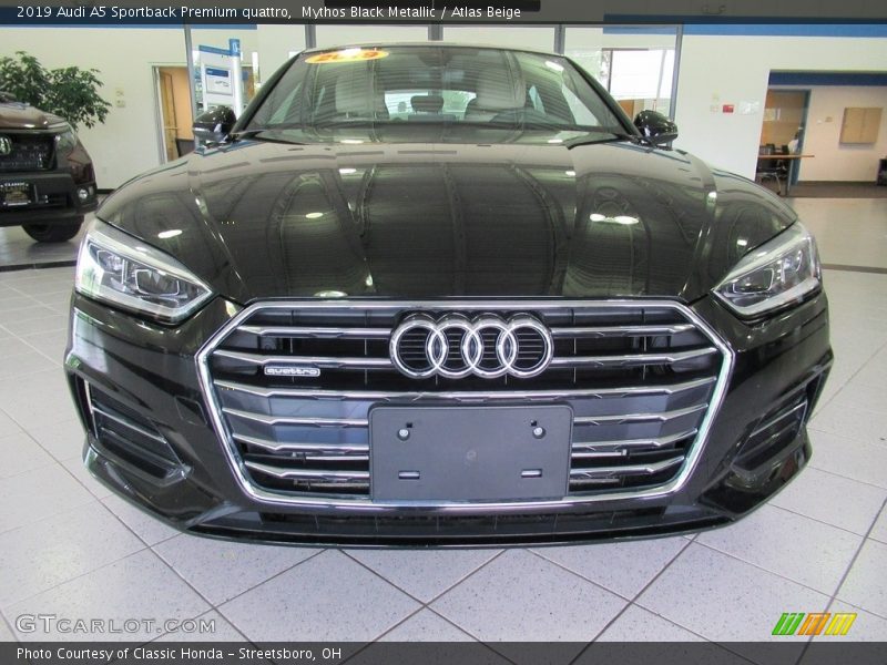 Mythos Black Metallic / Atlas Beige 2019 Audi A5 Sportback Premium quattro