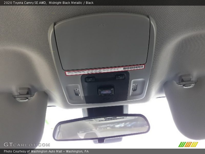 Midnight Black Metallic / Black 2020 Toyota Camry SE AWD