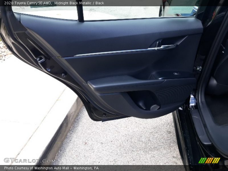 Midnight Black Metallic / Black 2020 Toyota Camry SE AWD