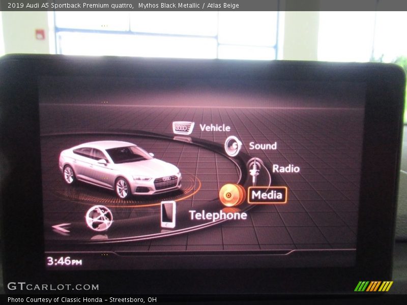 Mythos Black Metallic / Atlas Beige 2019 Audi A5 Sportback Premium quattro