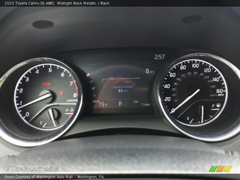 Midnight Black Metallic / Black 2020 Toyota Camry SE AWD