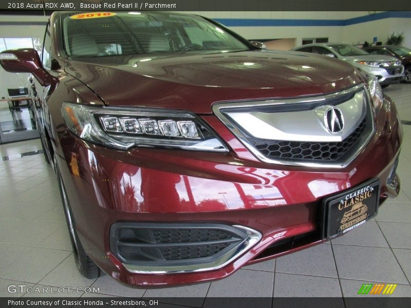 Basque Red Pearl II / Parchment 2018 Acura RDX AWD