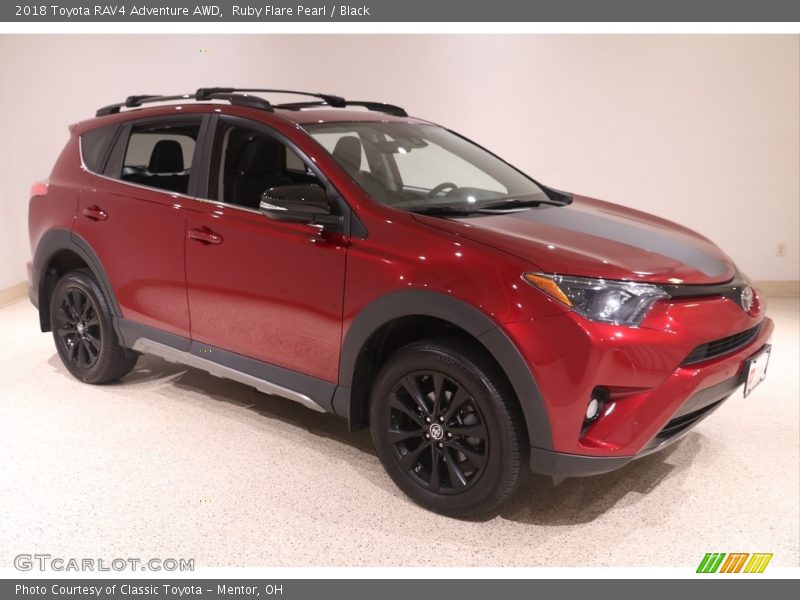 Ruby Flare Pearl / Black 2018 Toyota RAV4 Adventure AWD