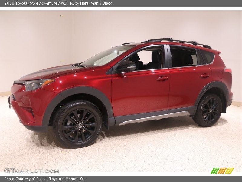 Ruby Flare Pearl / Black 2018 Toyota RAV4 Adventure AWD