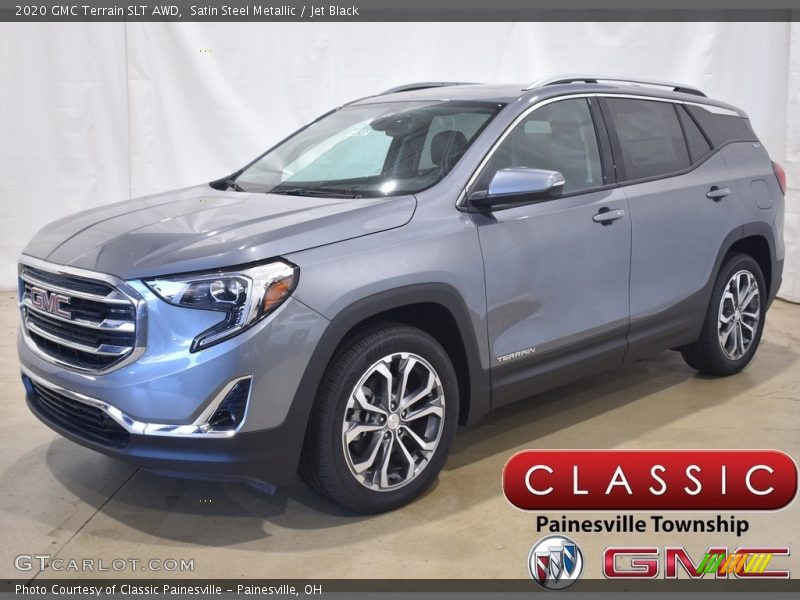 Satin Steel Metallic / Jet Black 2020 GMC Terrain SLT AWD