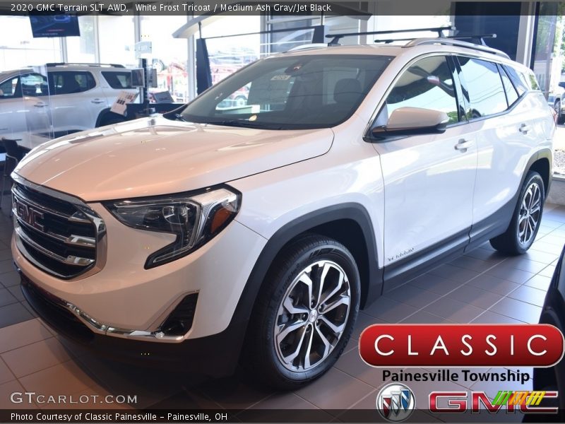 White Frost Tricoat / Medium Ash Gray/Jet Black 2020 GMC Terrain SLT AWD