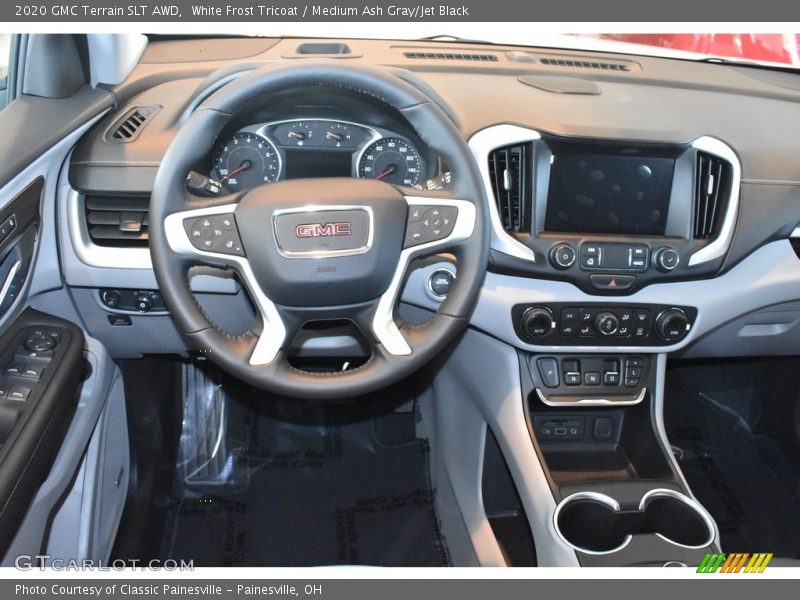 White Frost Tricoat / Medium Ash Gray/Jet Black 2020 GMC Terrain SLT AWD