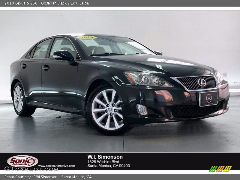 Obsidian Black / Ecru Beige 2010 Lexus IS 250