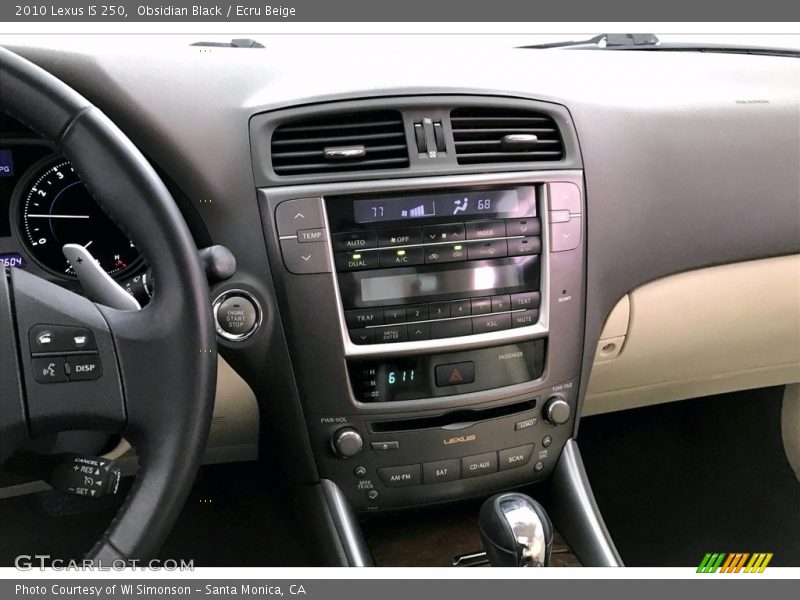 Obsidian Black / Ecru Beige 2010 Lexus IS 250