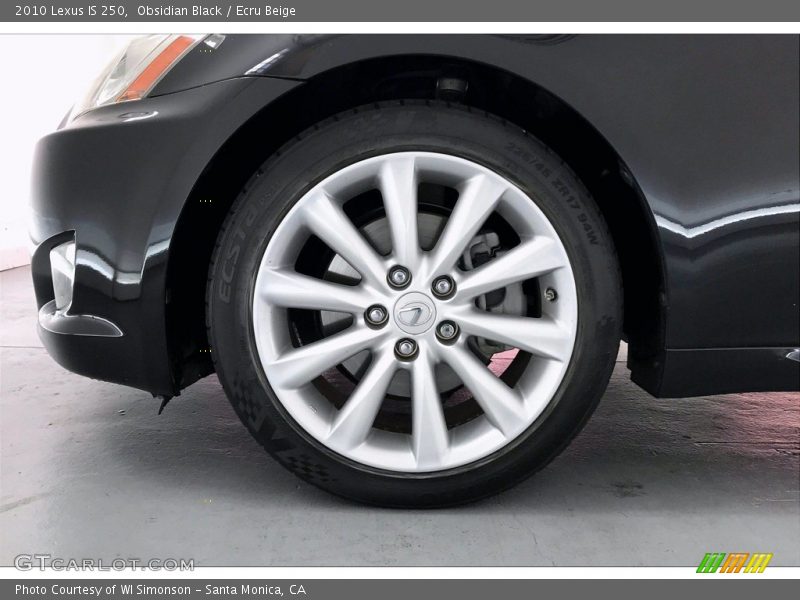 Obsidian Black / Ecru Beige 2010 Lexus IS 250